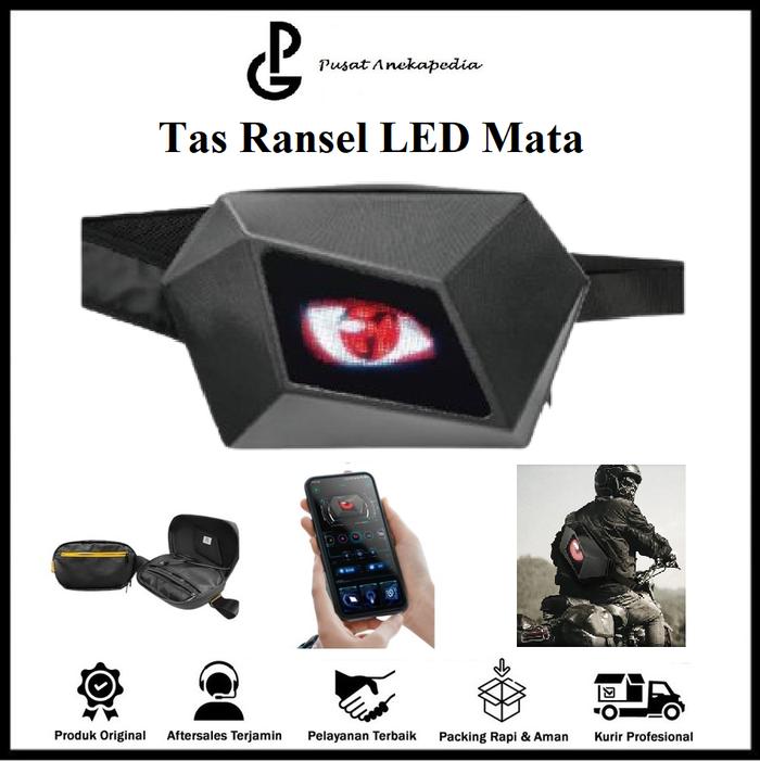 Tas Layar LCD Pintar iOS/Android - Tas LED Dengan Layar - Tas Ransel LED Mata