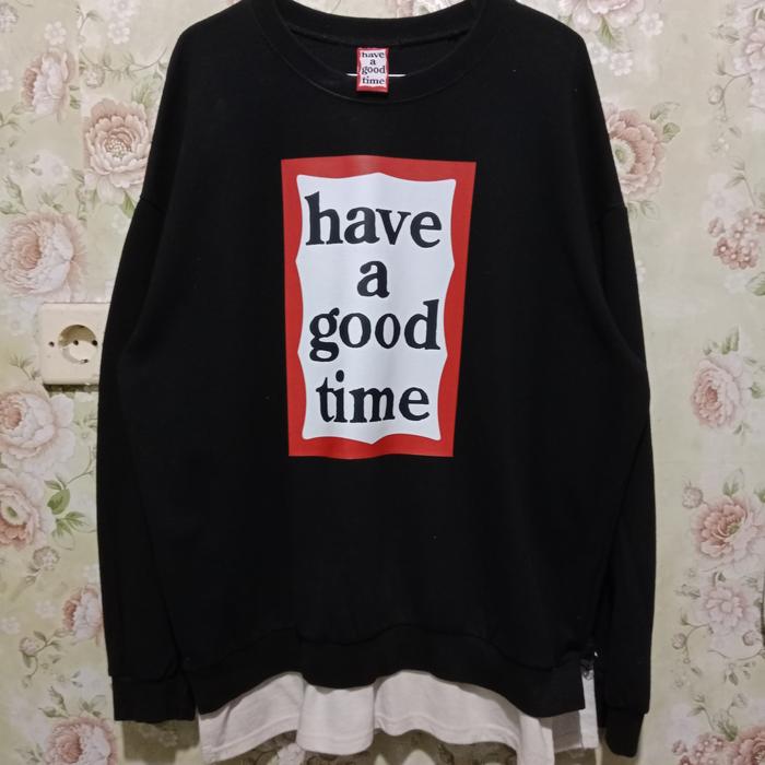 crewneck have a good time second black