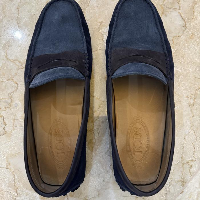 Tods Mens Loafer Shoes Blue Size 7