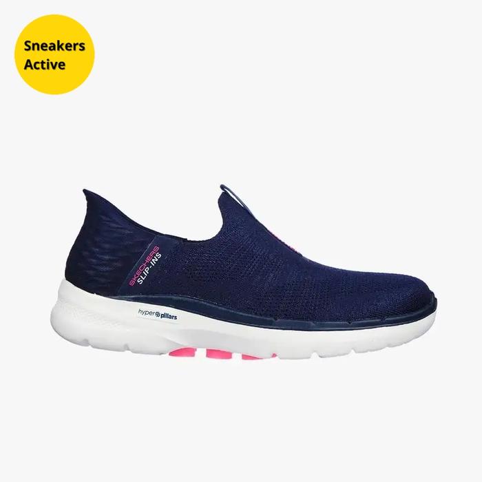SEPATU SKECHERS WANITA GO WALK 6 - NAVY