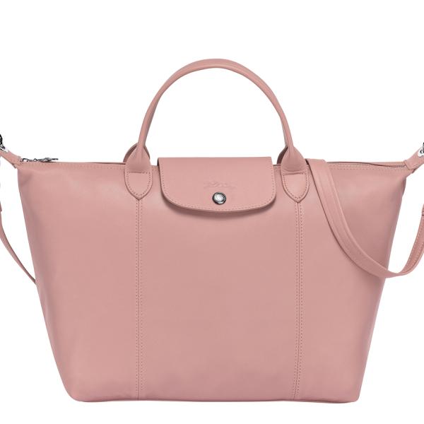TAS LONGCHAMP LC XS LEATHER LE PLIAGE CUIR TOP HANDLE DUSTY PINK