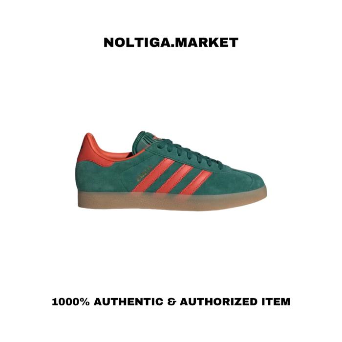 Adidas Gazelle Indoor Collegiate Green Preloved Red Original Resmi - IG6200