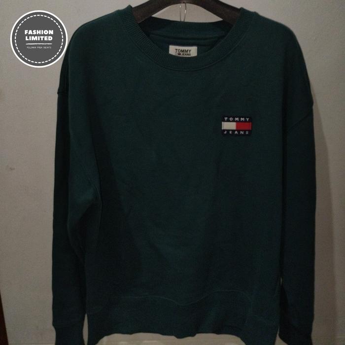 Crewneck tommy jeans second/tommy hilfiger white/putih