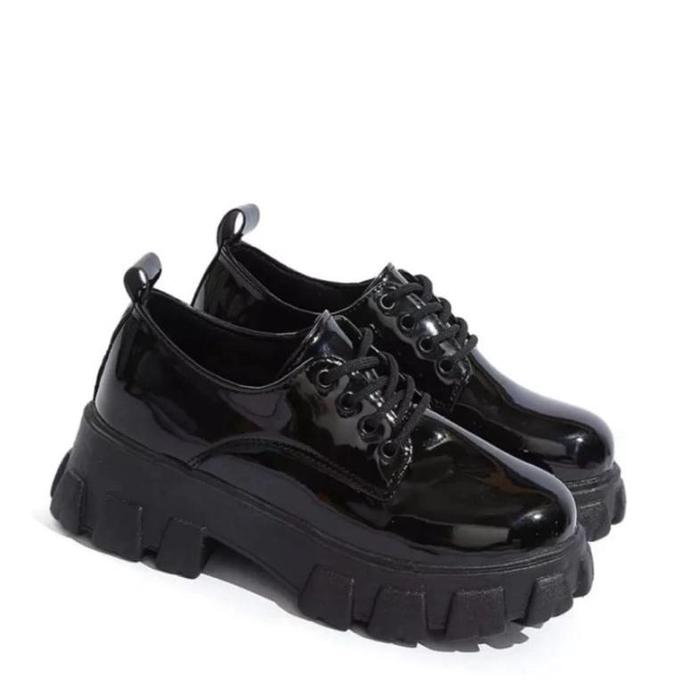 Borong Sepatu Wanita Karet Kasual Sepatu Sneakers Wanita Sepatu Wanita Fashion Sepatu Sepatu Hitam S