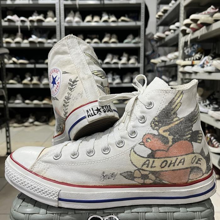 CONVERSE CT HI SAILOR JERRY  “ALOHA OE” VINTAGE (2008) Size EUR 43/28CM