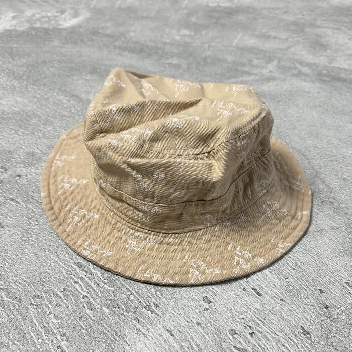 Fucking Awesome I Love You Twill Bucket Hat Khaki