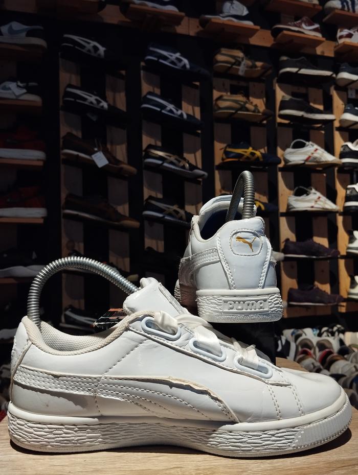 LS0028 Sepatu Wanita Puma Basket Full White ORIGINAL SECOND