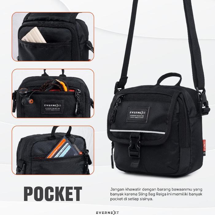 Extra Evernext - Tas Selempang Pria Sling Bag Pria Tas Slempang M Cowok Tas Selempang Bahu Rea