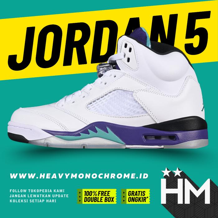 Jordan 5 Retro Grape Sneaker 136027-108 (Size 40-47.5)