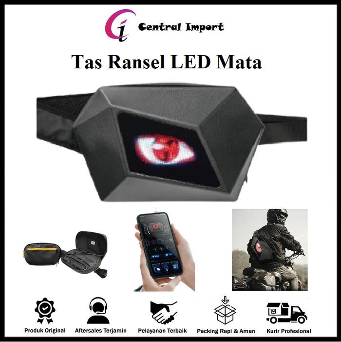 Tas Layar LCD Pintar iOS/Android - Tas LED Dengan Layar - Tas Ransel LED Mata