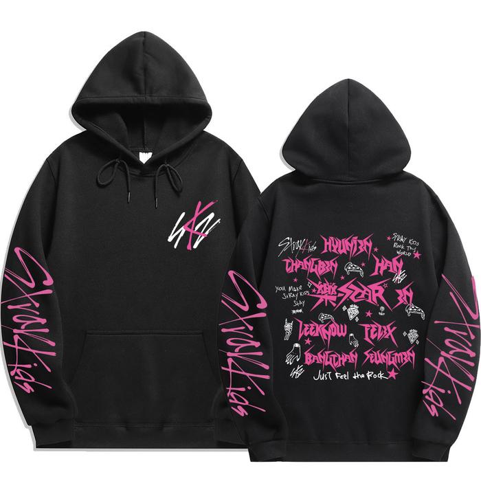 Hoodie Stray Kids Rock Star Oversize Kpop Changbin Felix Seungmin Hoodie Resleting Stray Kids Maniac