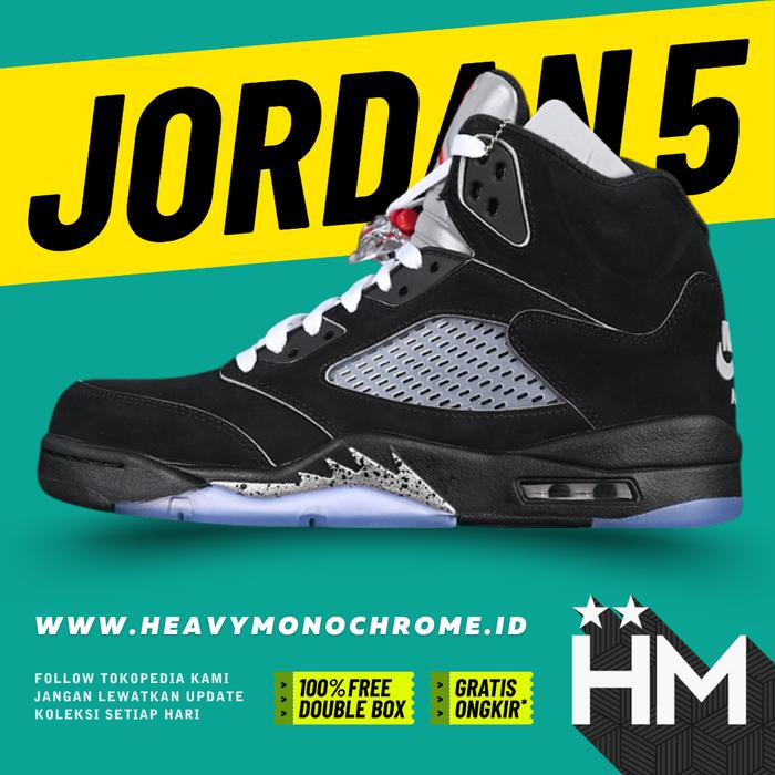 Jordan 5 Black Metallic Reimagined Sneaker HF3975-001 (Size 40-47.5)