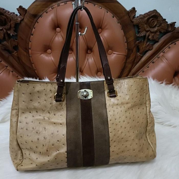 Furla Orstich Motif Croco Shoulder Tote Bag