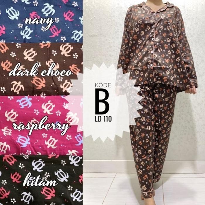 Piyama Pajamas Pretty Girl Katun Jepang Gold Original Busui Bumil