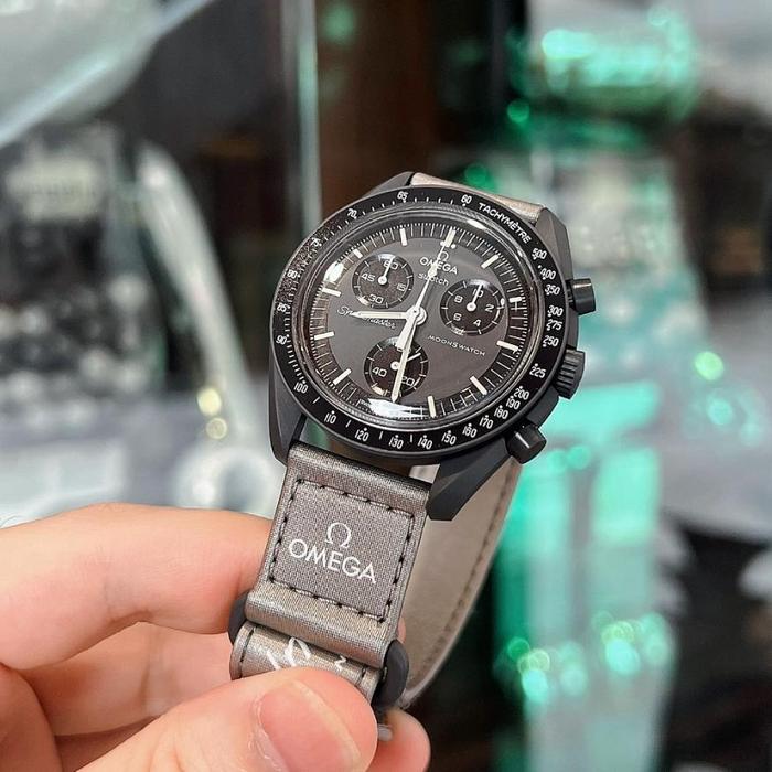 100%Original MISSION TO MERCURY BIOCERAMIC MOONSWATCH Jam Tangan Pria Wanita Watch SO33A100 SWATCH X