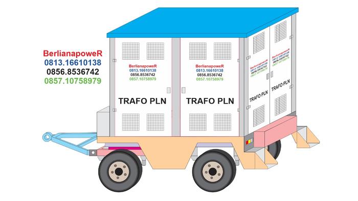 TRAILER ANHANG TROLI GENSET TANGKI MINYAK BBM CPO AIR POMPA TRAFO PLN PANEL KUBIKAL BAK GEROBAK KERE