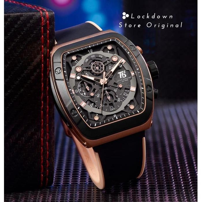 Jam T5 H 3857 Original Chronograph ( Chrono Aktif Semua ) / JAM ORIGINAL / JAM KARET ORIGINAL / JAM