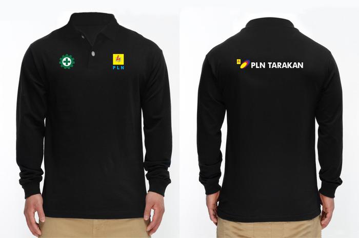 T-SHIRT KAOS PLN TARAKAN LENGAN PANJANG BERKERAH