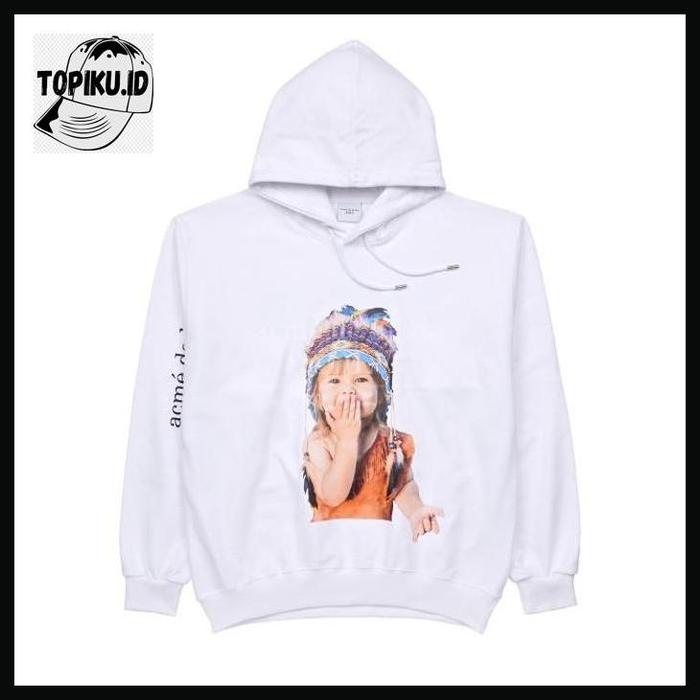 TOPIKU.ID [acme de la vie] ADLV Baby Face Indian Boy Hoodie White