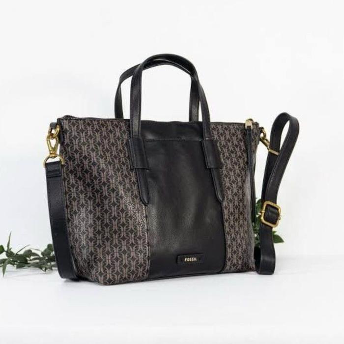 Fossil Skylar Satchel Black Brown