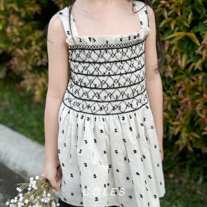 Hand smocked monochrome set
