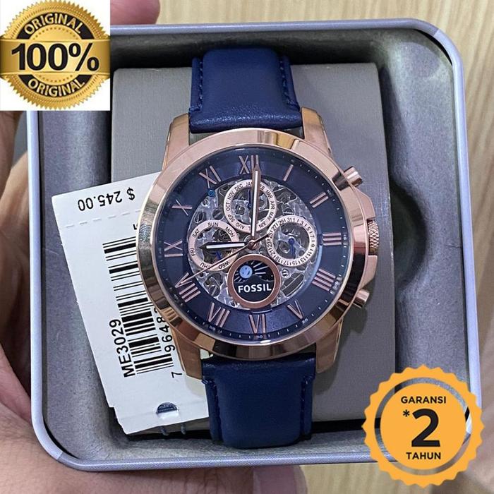 ME3029 Navy Leather Automatic 44mm Original