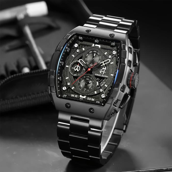Evans Jayden 9554 MCBIPBA Jam Tangan Chronograph Pria Black