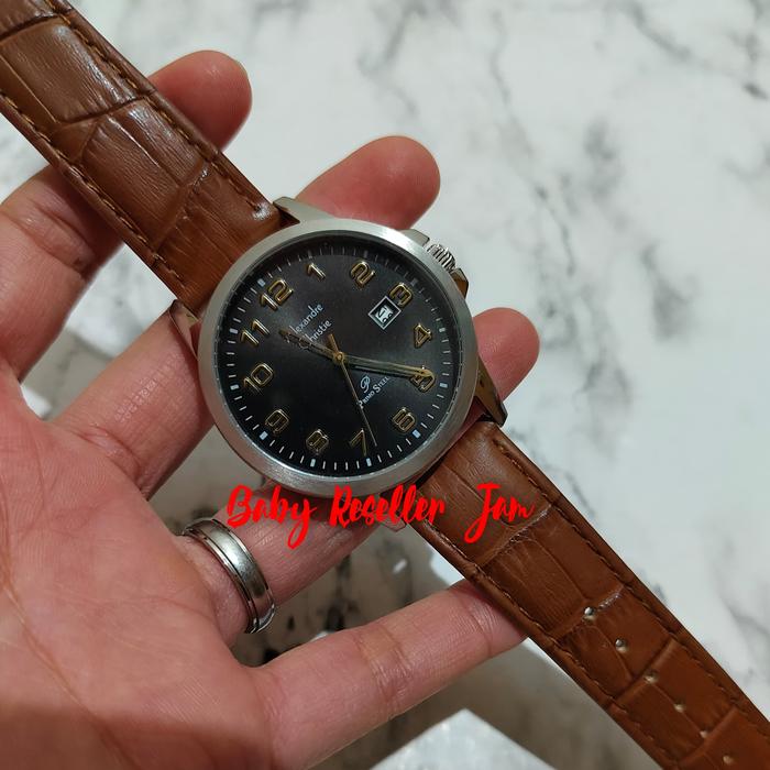 Jam Tangan Pria Kulit Alexandre Christie AC1008 AC 1008 Brown Black Original
