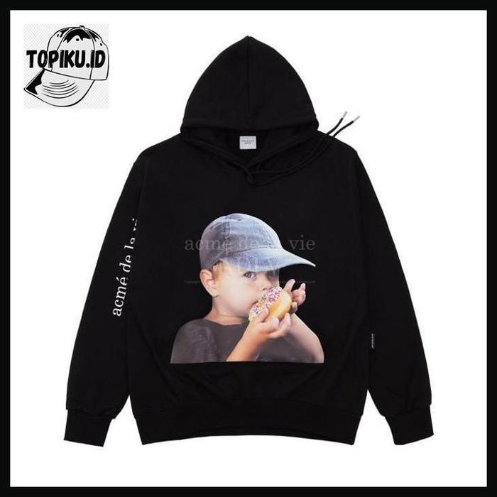 TOPIKU.ID [acme de la vie] ADLV Baby Face Hoodie Black Cap Boy