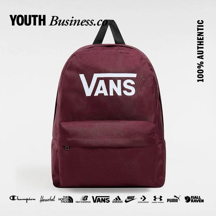 Vans Old Skool Backpack Print Maroon Unisex 100%Original
