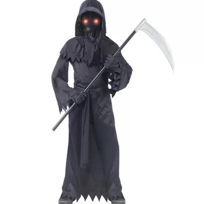 Promo kostum jubah malaikat maut the grim reaper costume halloween cosplay jubah hitam anak malaikat
