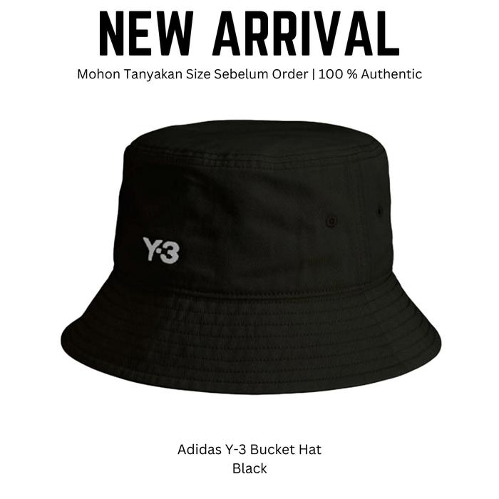 Adidas Y-3 Bucket Hat Black Topi Pria Original 100 %
