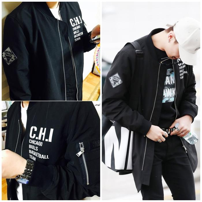 NBA Chicago Bulls Unisex Long Length Ray Up Jumper Jacket Bomber