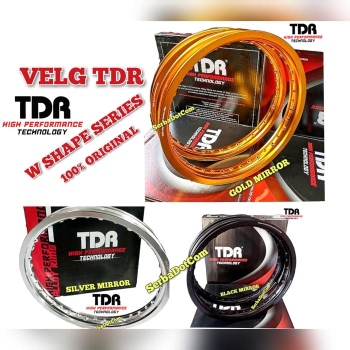 VELG TDR W SHAPE KOTAK 140 RING 17 R17 GOLD SILVER ORIGINAL not tk excel rossi scarlet