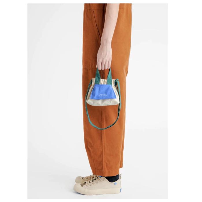 Beyond The Vines (BTV) - Micro Dumpling Bag | Colourblock Cream/Blue