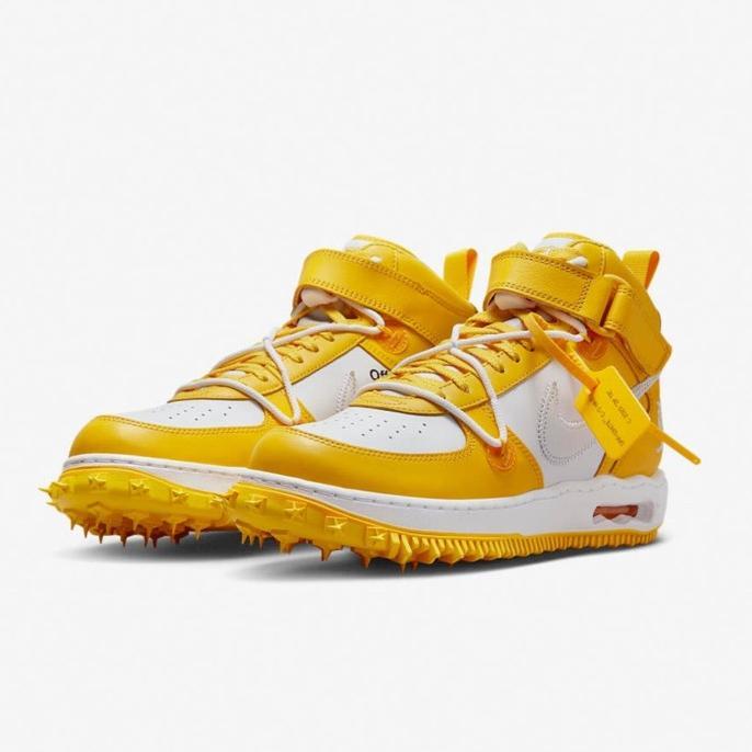 Virgil Abloh Off White OW x Air Force 1 Mid AF1 Yellow 2023 Original Product