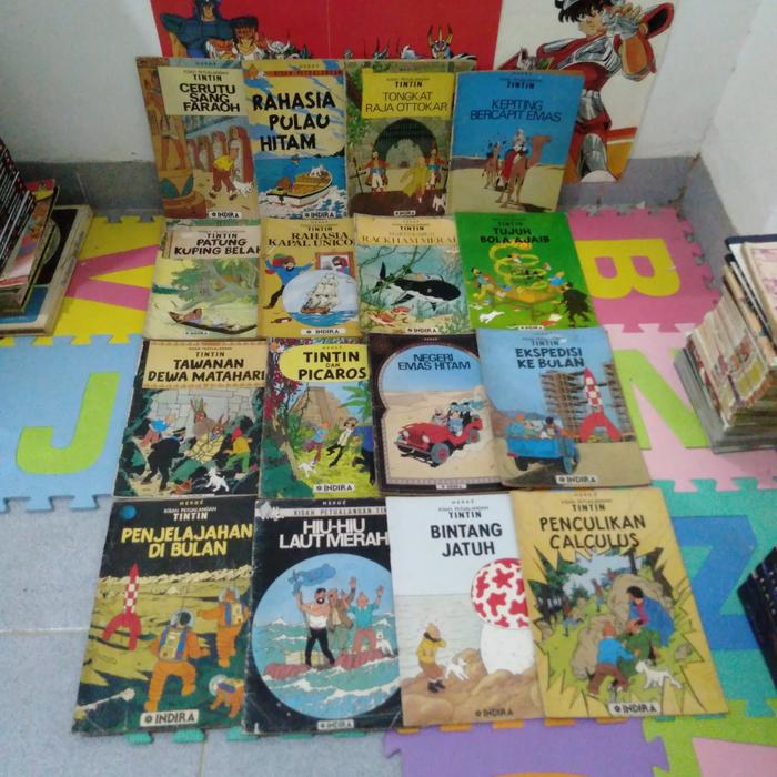 komik full set tamat kisah petualangan Tintin Indira lengkap no bolong 25 buku + 1 buku Gramedia