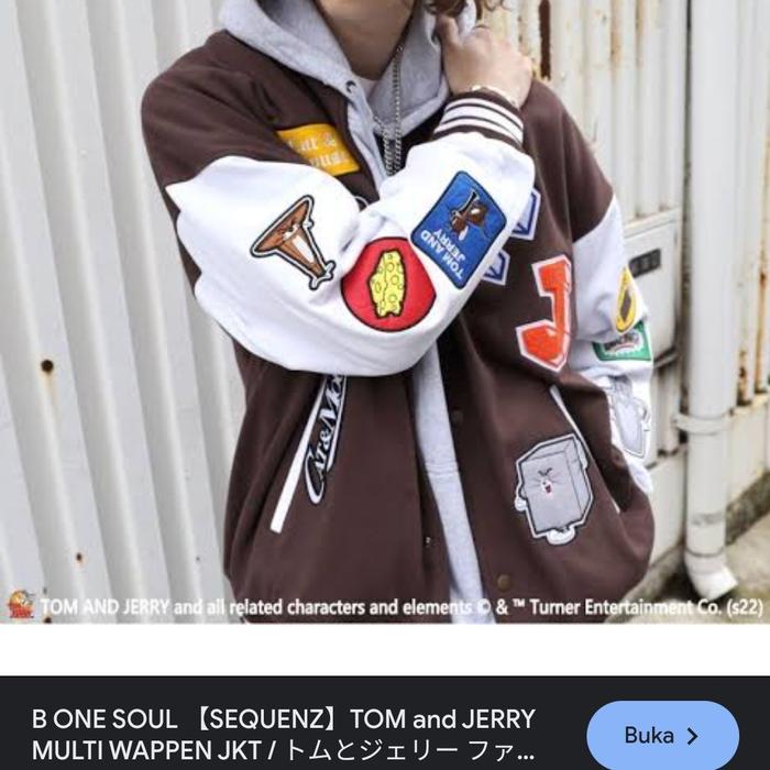 jacket varsity SQNZ B ONE soul X tom &  jerry super cakep keren