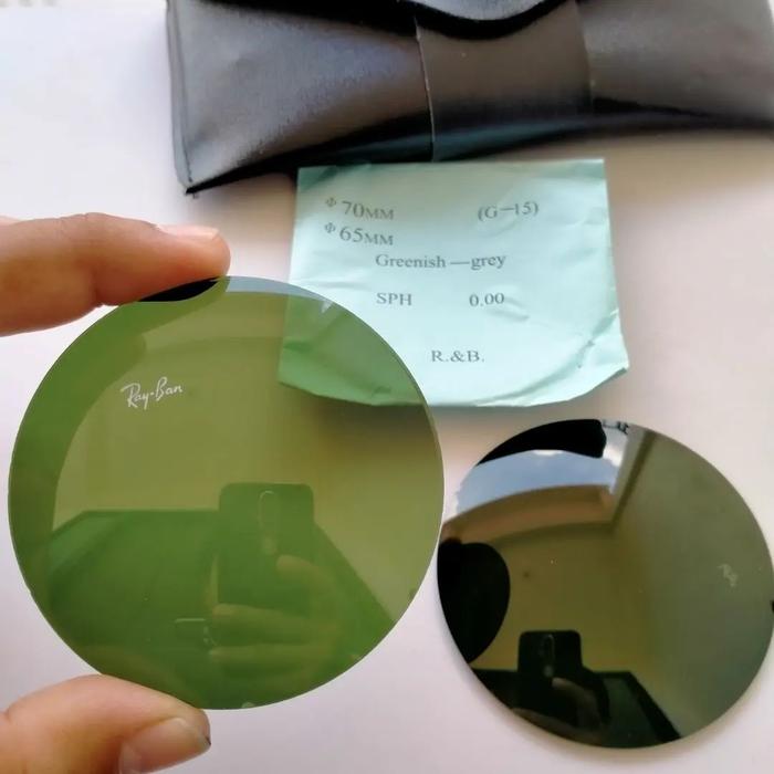 lensa rayban size 60mm cocok untuk semua lensa. warna hijau botol