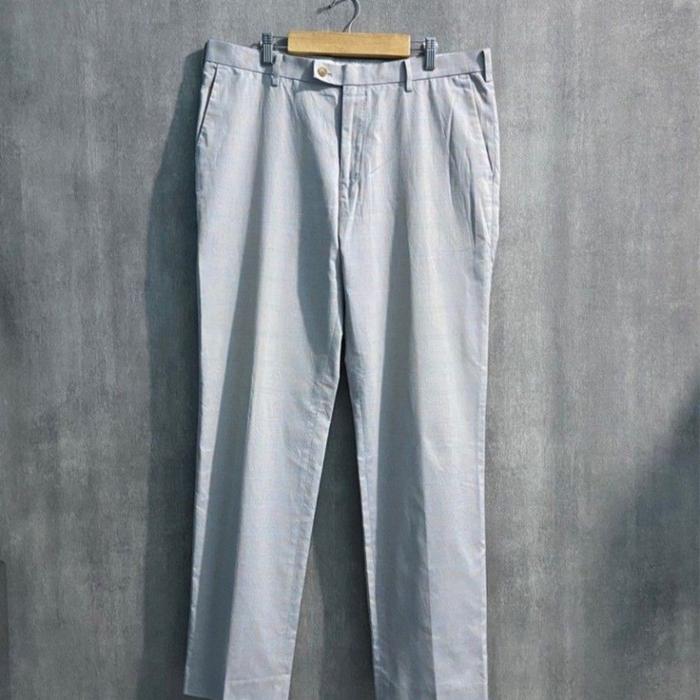 Work Pants UNIQLO Tartan Regular Fit / Celana Bahan Pria / WP151 / Size 37