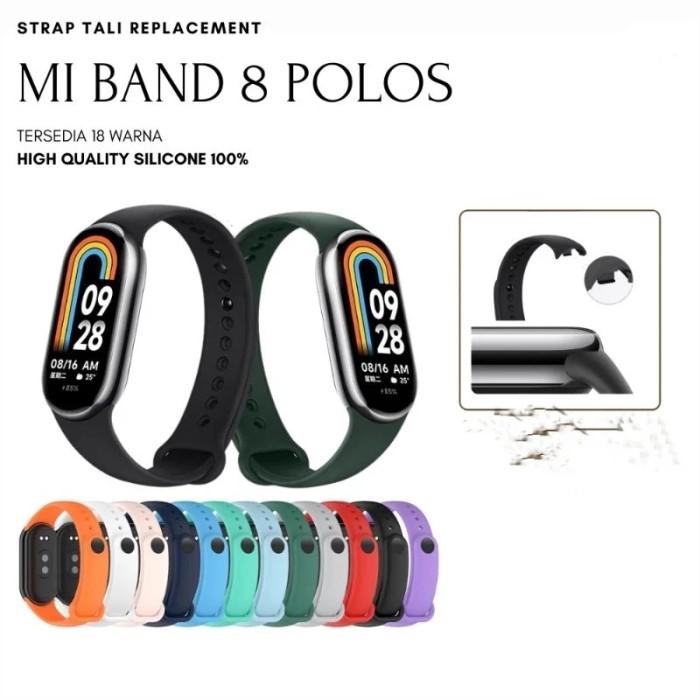 Strap Mi Band 9 Silikon Tali Pengganti Jam Xiaomi Mi Band 9 Polos Warn