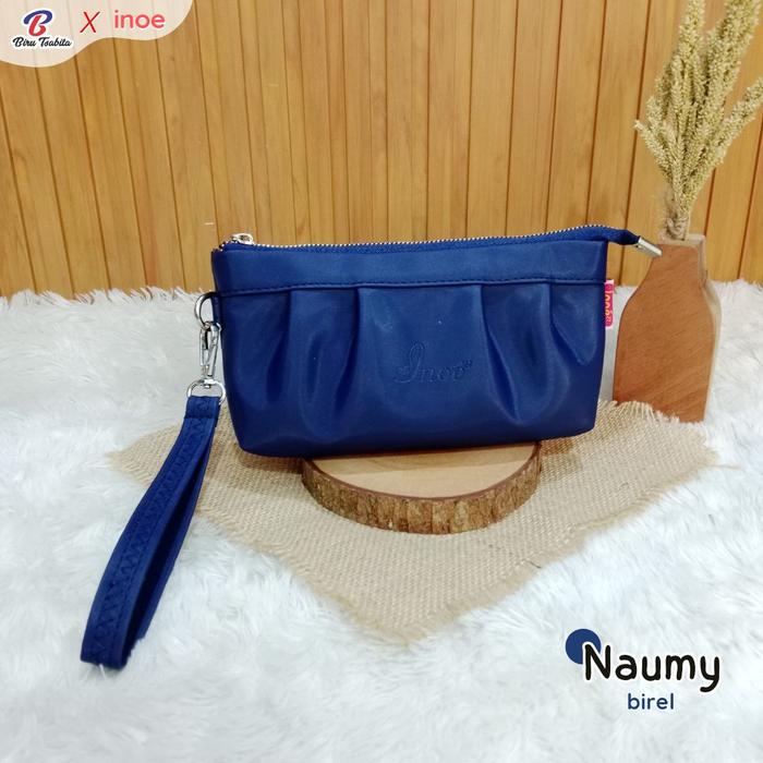 GFR - Naumy poloh By inoe Dompet pouch wanita kekinian simpel muat make up/ hp bahan chocoly anti ai