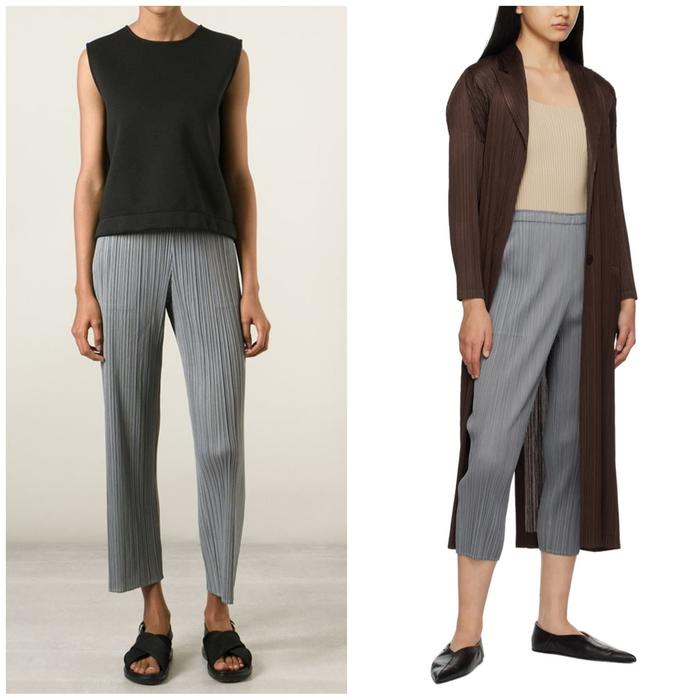 Issey Miyake Womens Cropped Pleated Pants PP06-JF596