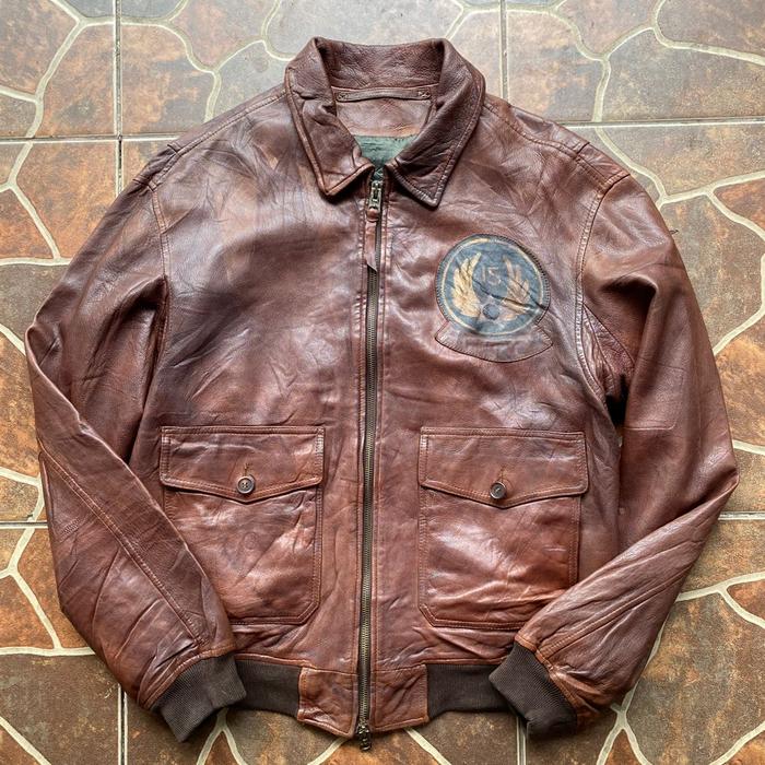 Avirex A2 Pilot Leather Jacket Original Made in Italy