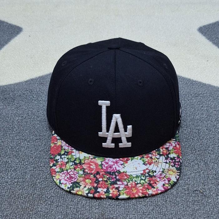 topi snapback mlb la dodgers flowers unik second original no new era stussy