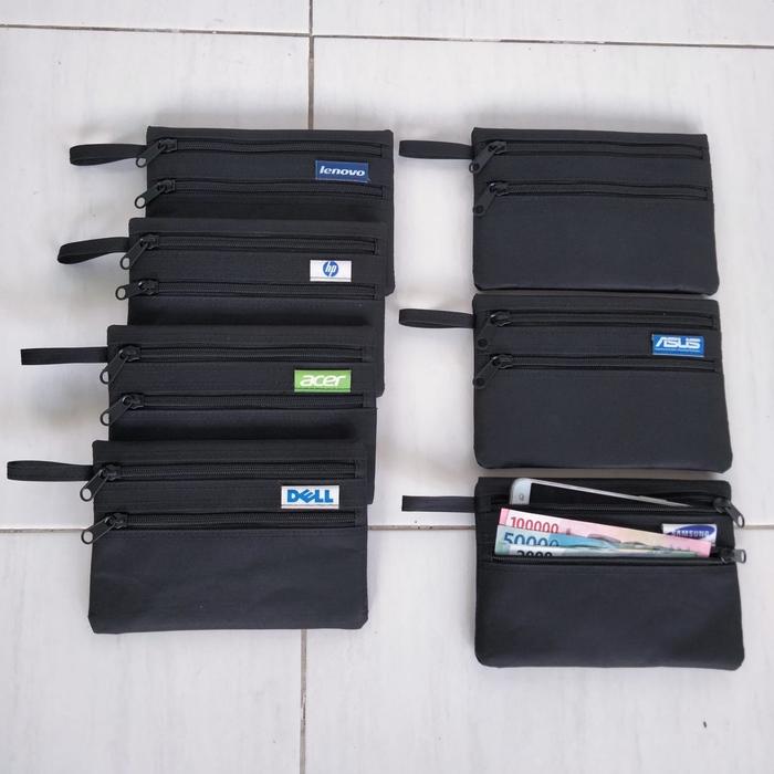 Dompet tempat HP. UANG. Charger. Mouse. dll. logo Asus. Lenovo. HP. Acer. Dell. Samsung. polos(tanpa