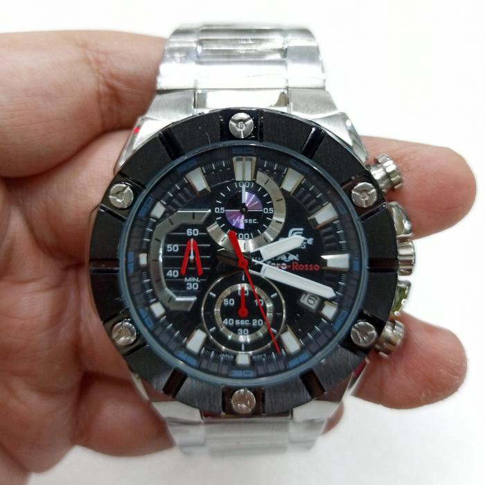 Jam Tangan Pria Casio EDIFICE EFR-569 Toro Rosso SILVER Steel