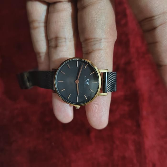 jam Daniel Wellington patite 36 Ashfield RG black wanita ORI wanita preloved dw 00100307