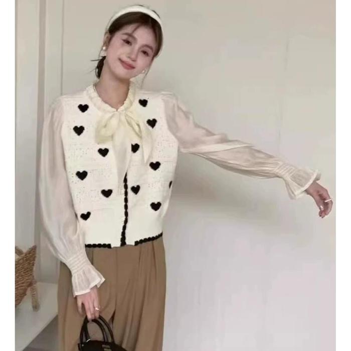 FASHIONABLE 325 Cardigan DAILYN knit sifon Baju atasan outer wanita casual lengan panjang premium mu