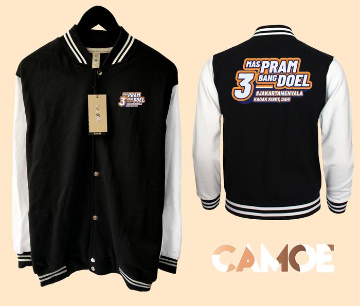 Jaket Varsity baseball premium Mas Pram Bang Doel Jakarta Menyala 3 Pramono Anung Rano Karno PILGUB 